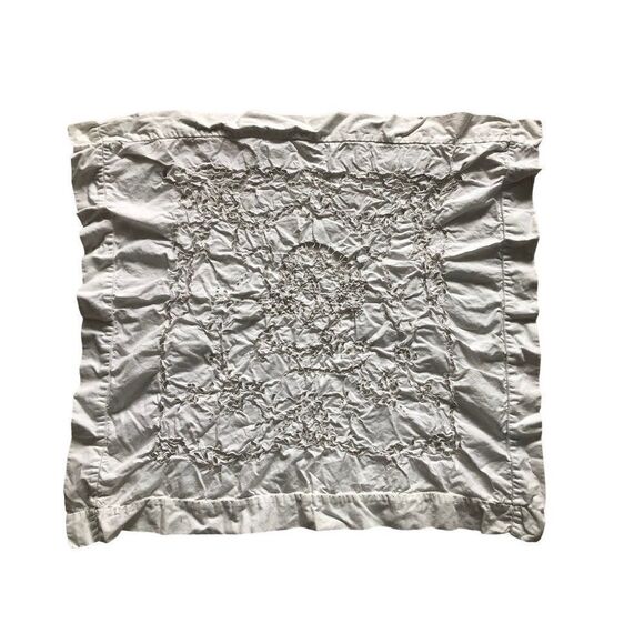 Vintage Hand Embroidered Pillowcase White Cut Work 25” x 23” - Picture 2 of 7